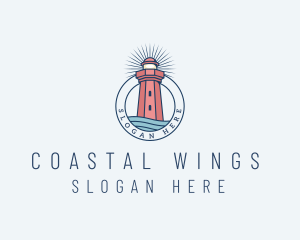 Coastal Sea Lighthouse  logo design