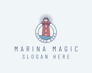 Coastal Sea Lighthouse  logo design