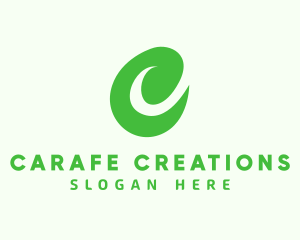 Green Seedling Letter C logo design