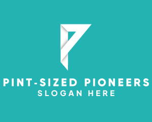 Origami Geometric Letter P  logo design