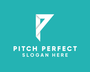 Origami Geometric Letter P  logo design