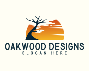 Sunset Safari Tree logo design