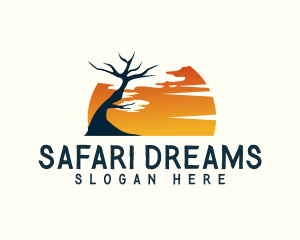 Sunset Safari Tree logo design