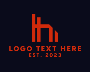 Red Geometric Letter H logo