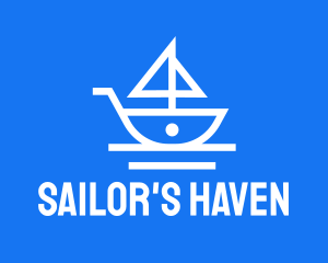 Sail Fishing Boat logo design