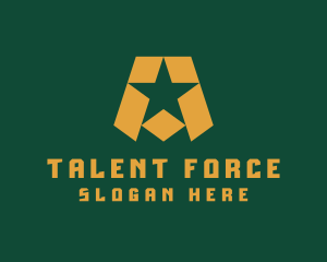 Military Star Letter A logo