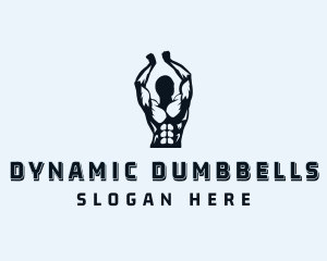 Muscle Man Bodybuilder logo