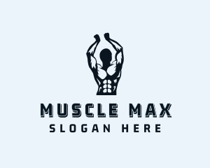 Muscle Man Bodybuilder logo