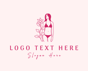 Floral Pink Lingerie Woman logo