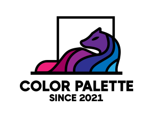 Colorful Wolf Mane logo design