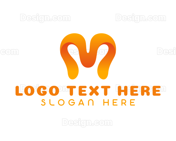 Jelly Liquid Letter M Logo