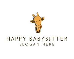 Happy Giraffe Cartoon logo design