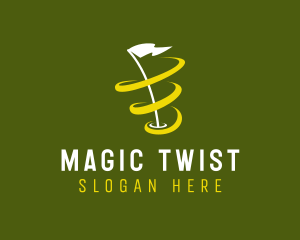 Golf Flag Twister logo design