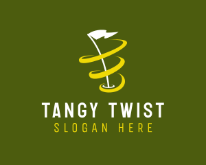 Golf Flag Twister logo design