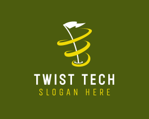 Golf Flag Twister logo design