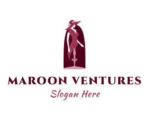 Maroon Lady Mannequin logo