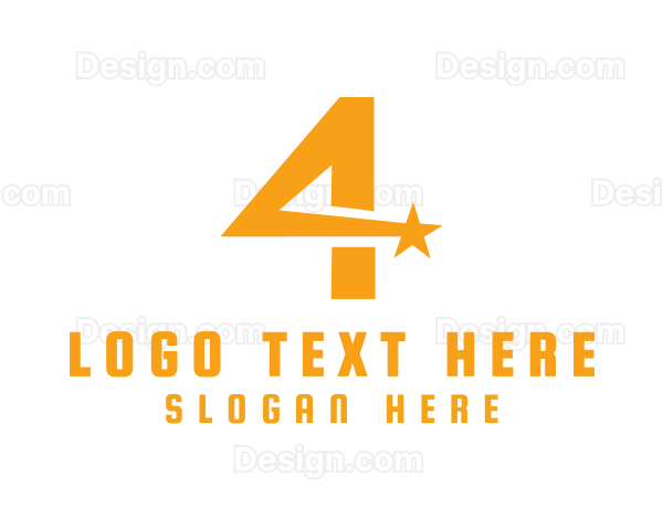 Shooting Star Number 4 Logo