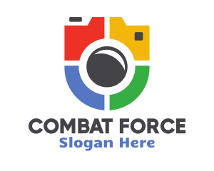 Shield Camera Badge Logo