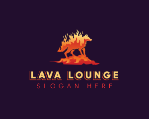 Fire Wolf Lava logo design