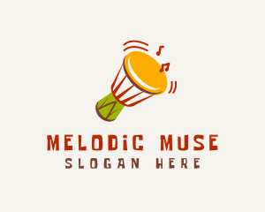 African Djembe Drum logo design