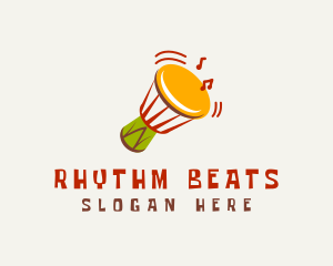 African Djembe Drum logo design