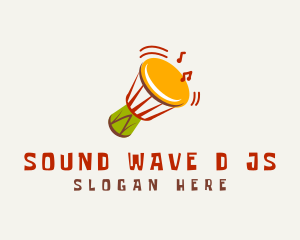 African Djembe Drum logo design