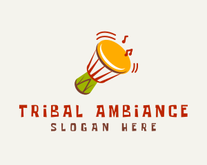 African Djembe Drum logo design