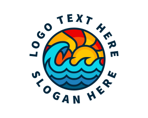 Sunny Beach Ocean Wave logo