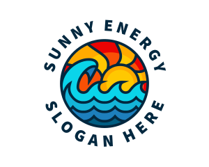 Sunny Beach Ocean Wave logo