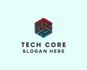 Software Tech Cube logo design