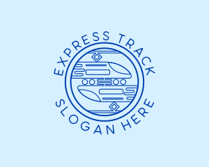 Train Railway Rail logo design