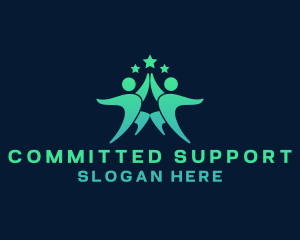 Human Friend Support logo design