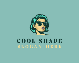 Woman Shades Pinup logo design