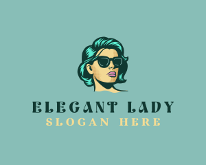 Woman Shades Pinup logo design