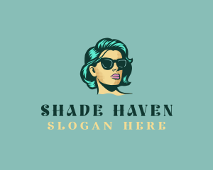 Woman Shades Pinup logo design