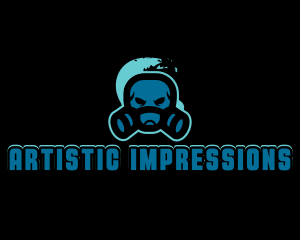 Artist Gas Mask Graffiti logo design