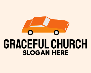 Orange Sedan Car logo