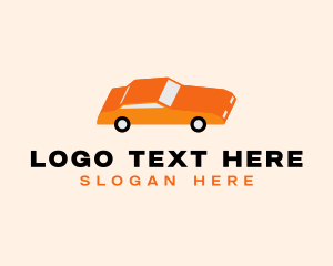 Orange Sedan Car logo