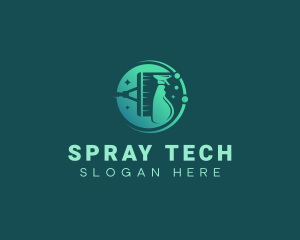 Sanitation Wiper Spray logo design