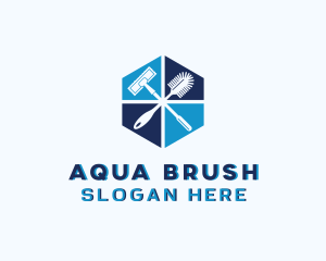 Bathroom Cleaning Brush logo design