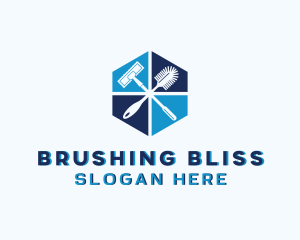 Bathroom Cleaning Brush logo design