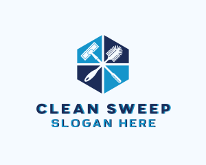 Bathroom Cleaning Brush logo design