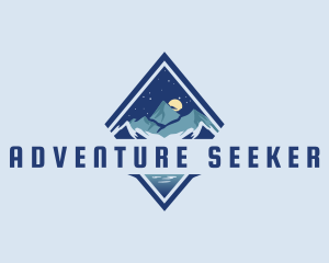 Night Mountain Peak logo design