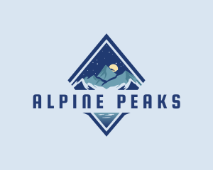 Night Mountain Peak logo design