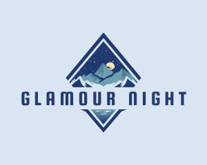 Night Mountain Peak logo design