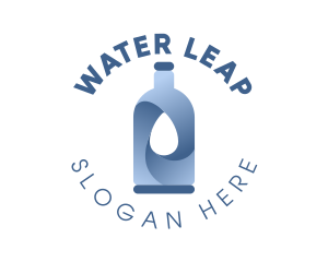 Bottle Water Drop logo design