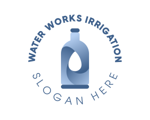 Bottle Water Drop logo design