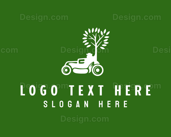 Tree Garden Lawn Mower Logo