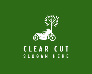 Tree Garden Lawn Mower logo design