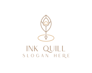 Quill Writer Blogger logo design